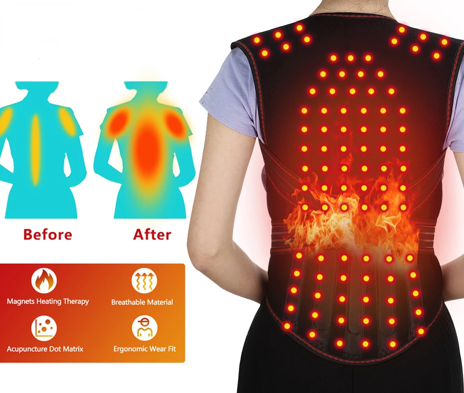 Magnetic Back Support Magnet Self-heating Therapy New Spinal Shoulder Posture Orthosis with Vest Waist Support Posture Orthosis
Magnetic Back Support Magnet Self-heating Therapy New Spinal Shoulder Posture Orthosis with Vest Waist Support Posture Orthosis