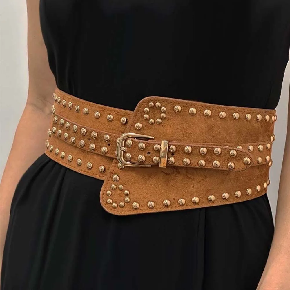 Adjustable Rivet Wide Waistbands Personalized Design Jeans Decor Y2K Cool Girls Belt Solid Color Vintage Irregular Leather Belt
Adjustable Rivet Wide Waistbands Personalized Design Jeans Decor Y2K Cool Girls Belt Solid Color Vintage Irregular Leather Belt