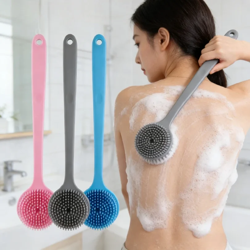 Long Handle Silicone Back Scrubber Double Sided Exfoliating Bath Brush Shower Massage Body Cleaner Daily Skin Care Body Brush
Long Handle Silicone Back Scrubber Double Sided Exfoliating Bath Brush Shower Massage Body Cleaner Daily Skin Care Body Brush