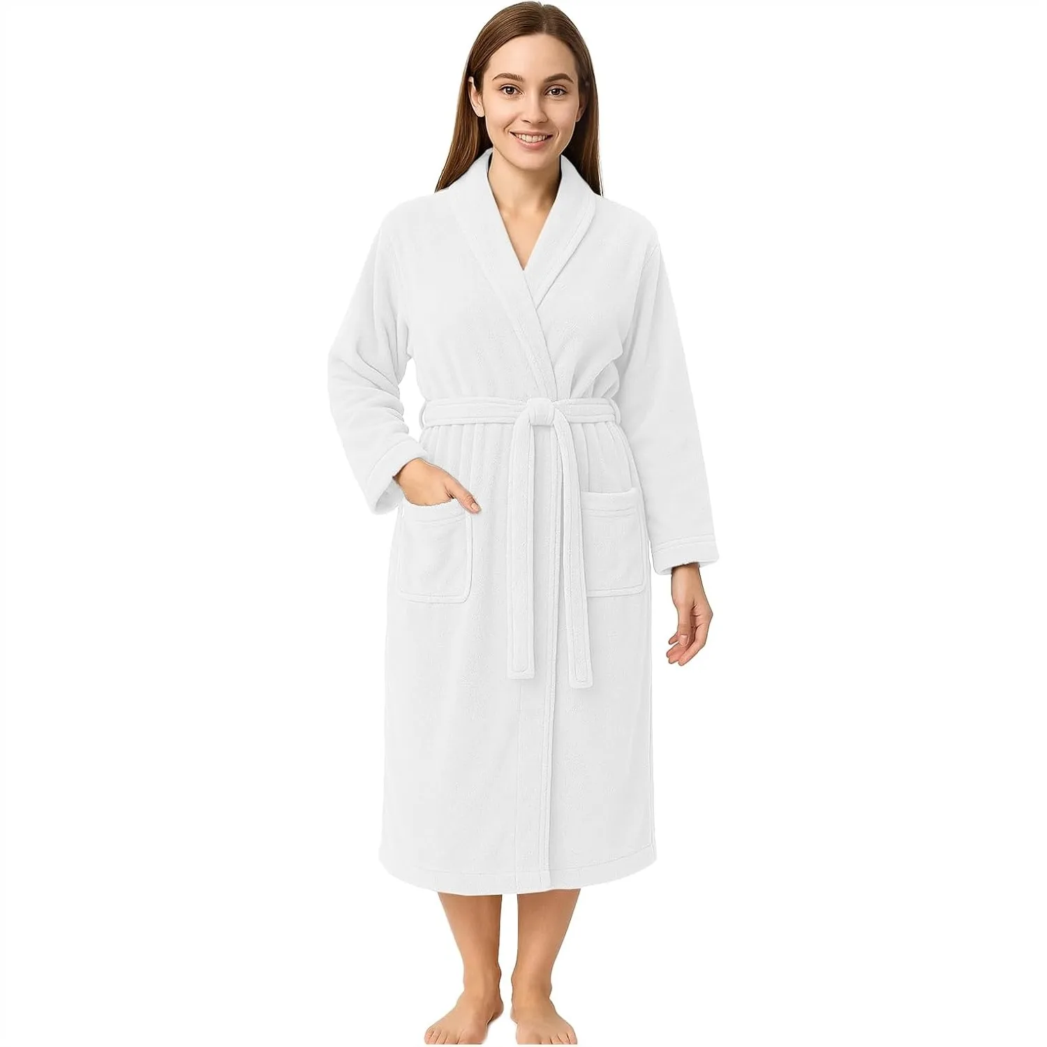 100% Cotton Terry Bathrobe for Women Men Soft Towel Robe with Shawl Collar Adjustable Belt Pockets
100% Cotton Terry Bathrobe for Women Men Soft Towel Robe with Shawl Collar Adjustable Belt Pockets