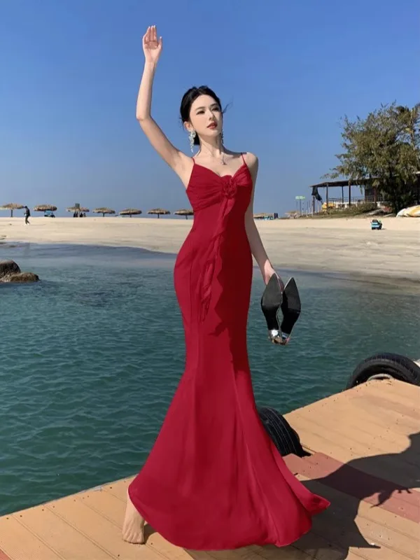 Red V-Ne ter Dr Beautiful Beach Vaion Skirt Sexy Travel Photoaphy High Waist Soft Chiffon Summer Season Zipper C...
Red V-Ne ter Dr Beautiful Beach Vaion Skirt Sexy Travel Photoaphy High Waist Soft Chiffon Summer Season Zipper C...