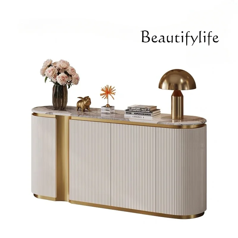 Light luxury dining side cabinet storage modern marble custom restaurant gray high-end fashion entrance cabinet
Light luxury dining side cabinet storage modern marble custom restaurant gray high-end fashion entrance cabinet