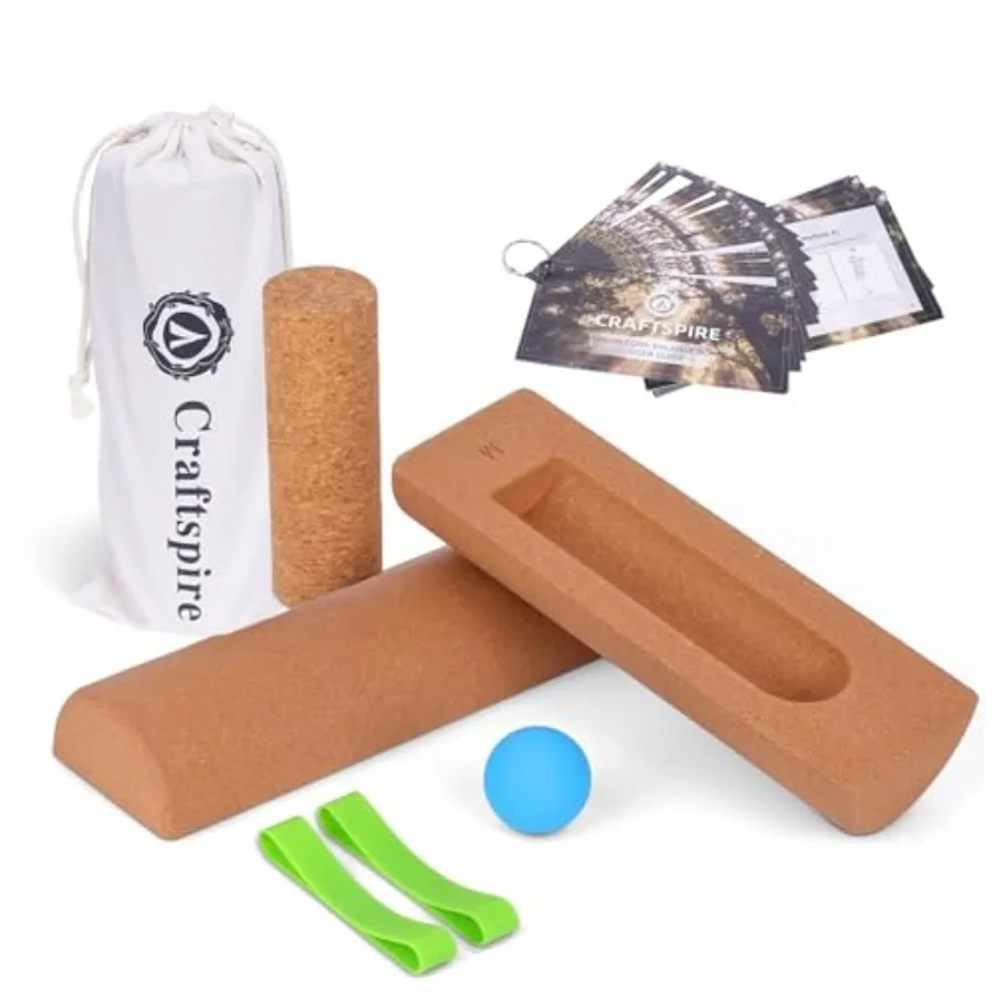 Cork Balance Board, Premium Cork 4-in-1 Foot and Ankle Strengthener Kit, Balance Trainer with Massage Roller and Ball, Toe Resi
Cork Balance Board, Premium Cork 4-in-1 Foot and Ankle Strengthener Kit, Balance Trainer with Massage Roller and Ball, Toe Resi
