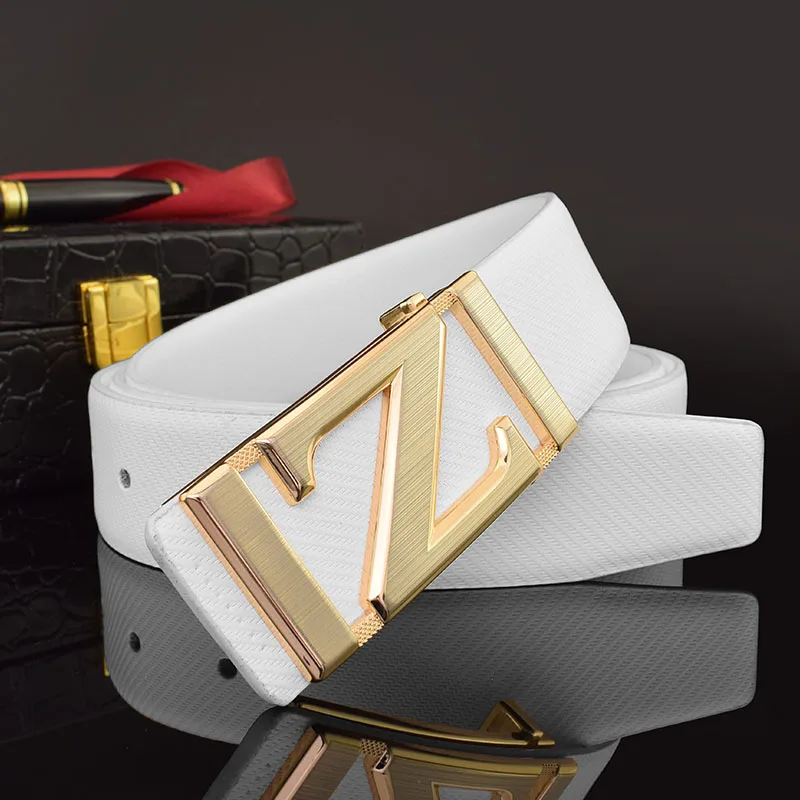 New White Men's Belt Designer Z Letter Casual Authentic Fashion Belt Leather White Fancy Vintage Cintos Masculinos Herrengürtel
New White Men's Belt Designer Z Letter Casual Authentic Fashion Belt Leather White Fancy Vintage Cintos Masculinos Herrengürtel