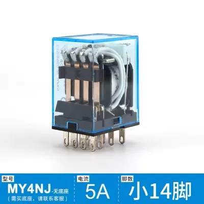 Miniature intermediate relays MY4NJ DC12V DC24V AC24V AC110V AC220V 4NO 4NC 5A Small 14-pin PYF14A Base
Miniature intermediate relays MY4NJ DC12V DC24V AC24V AC110V AC220V 4NO 4NC 5A Small 14-pin PYF14A Base