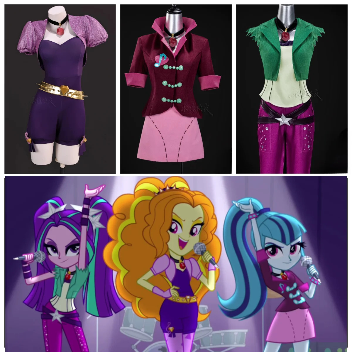 Equestria Girls Adagio Dazzle Aria Blaze Sonata Dusk 3P Stage Cosplay Costume Siren Glittery Outfit Dress Prop Set for Halloween
Equestria Girls Adagio Dazzle Aria Blaze Sonata Dusk 3P Stage Cosplay Costume Siren Glittery Outfit Dress Prop Set for Halloween