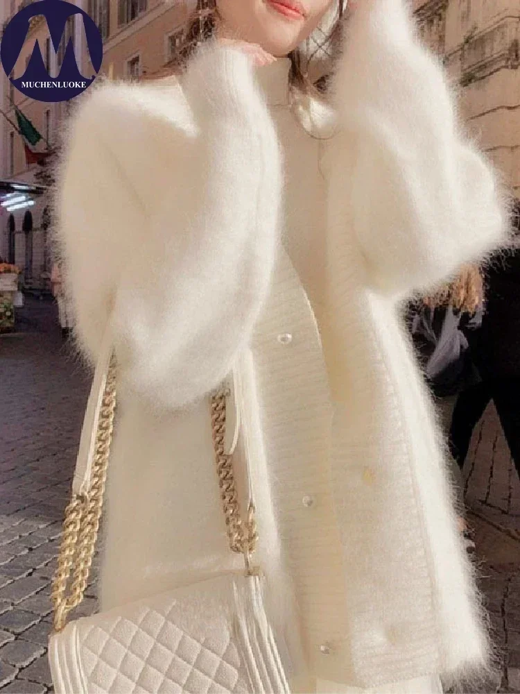 V-Neck Loose Sweater Women Korean Fashion Gentle Wind Women's Clothing Cardigan Autumn Winter 
V-Neck Loose Sweater Women Korean Fashion Gentle Wind Women's Clothing Cardigan Autumn Winter