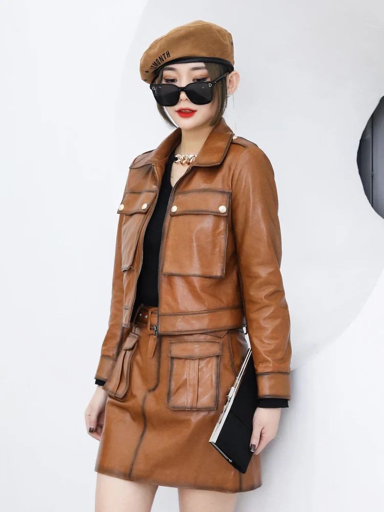 2025 Spring New High Quality Genuine Real Leather Coat Women's Short Top Layer Sheepskin Fashion Jacket
2025 Spring New High Quality Genuine Real Leather Coat Women's Short Top Layer Sheepskin Fashion Jacket