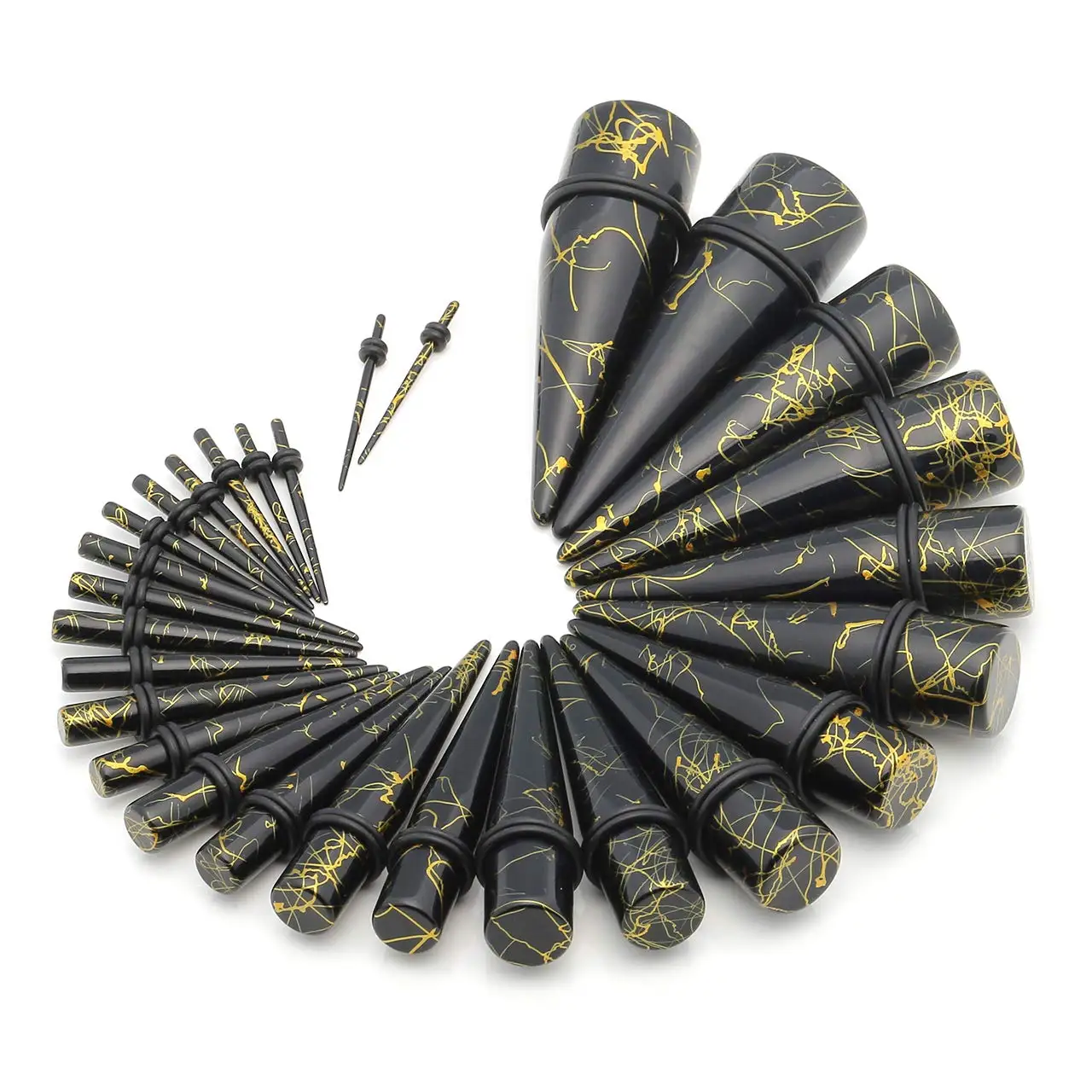 28PCS Ear Stretching Kit Acrylic Tapers and Plugs O-Ring Gauges Expander Set Body Piercing Jewelry 14G-3/4
28PCS Ear Stretching Kit Acrylic Tapers and Plugs O-Ring Gauges Expander Set Body Piercing Jewelry 14G-3/4