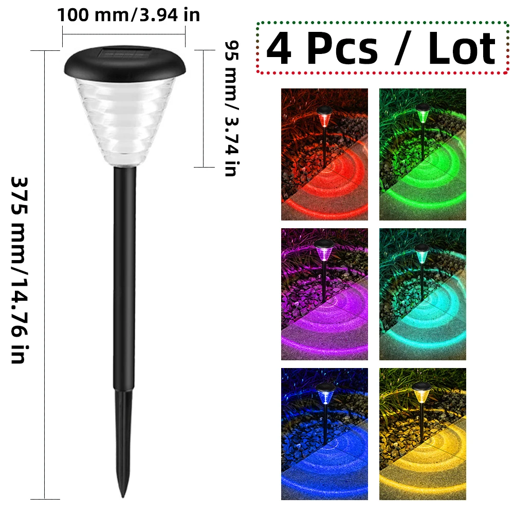 4PC Garden Lights Solar LED Light Outdoor Waterproof RGB Color Changing Solar Pathway Lawn Lamp for Garden Decor Christmas Light
4PC Garden Lights Solar LED Light Outdoor Waterproof RGB Color Changing Solar Pathway Lawn Lamp for Garden Decor Christmas Light