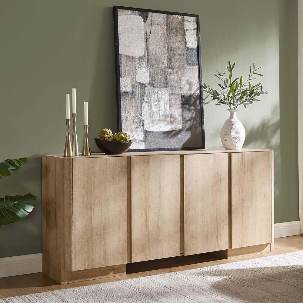 Large 66 Sideboard Buffet Cabinet with Storage, 30 Tall Kitchen Storage, Adjustable Shelves, Coffee Bar, Natural Oak Finish
Large 66 Sideboard Buffet Cabinet with Storage, 30 Tall Kitchen Storage, Adjustable Shelves, Coffee Bar, Natural Oak Finish