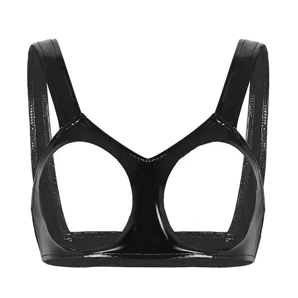Sexy Womens Bra PU Leather Open Cup Underwear Crop Top Vest Clubwear Backless Elastic Hollow Out Underwear Woman Clothing
Sexy Womens Bra PU Leather Open Cup Underwear Crop Top Vest Clubwear Backless Elastic Hollow Out Underwear Woman Clothing