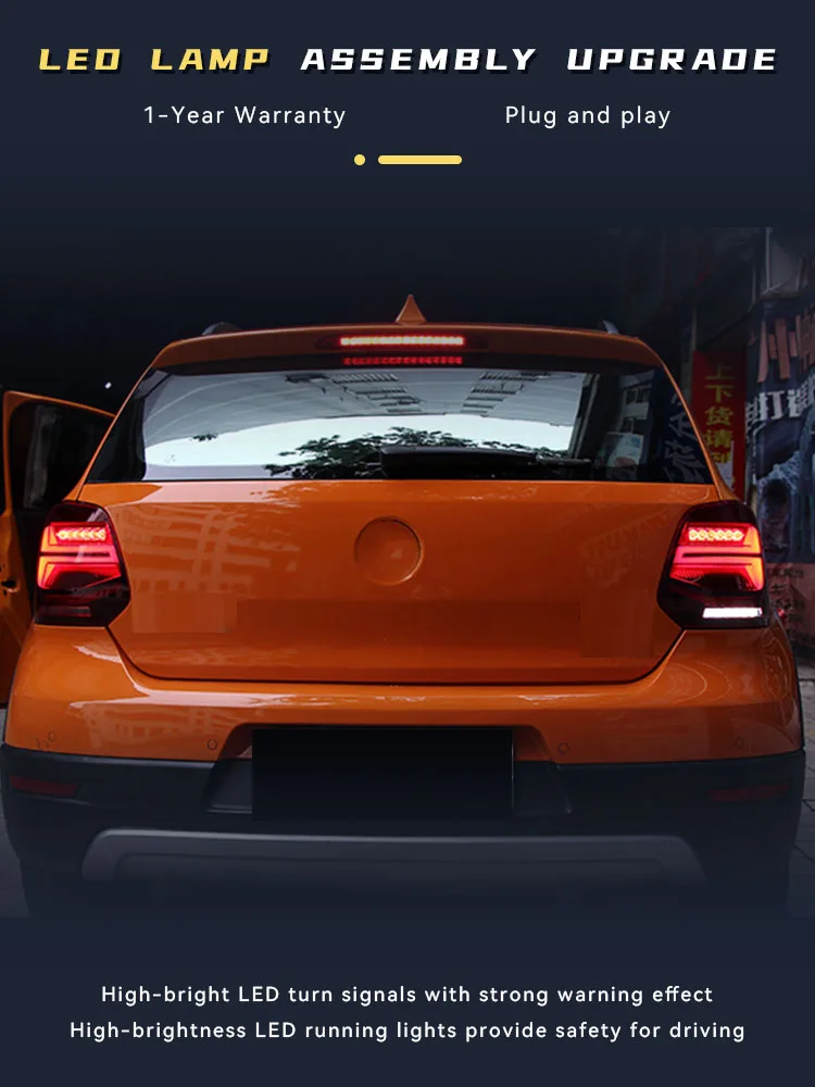 Задние фонари для Volkswagen VW Polo 2011-2018, модифицированные полностью светодиодные инструменты DRL, модное освещение, указатель поворота, аксессуары для задних фонарей
Задние фонари для Volkswagen VW Polo 2011-2018, модифицированные полностью светодиодные инструменты DRL, модное освещение, указатель поворота, аксессуары для задних фонарей