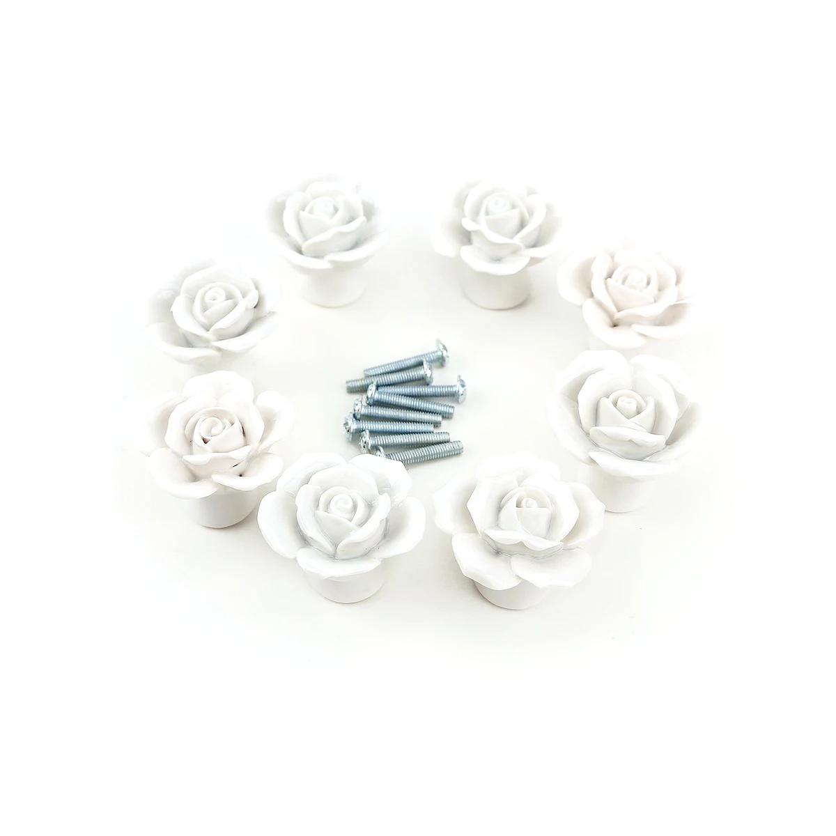 8 Pcs Vintage Ceramic Handle Retro Decor Handles for Dresser Knurled Rose Door Knob
8 Pcs Vintage Ceramic Handle Retro Decor Handles for Dresser Knurled Rose Door Knob