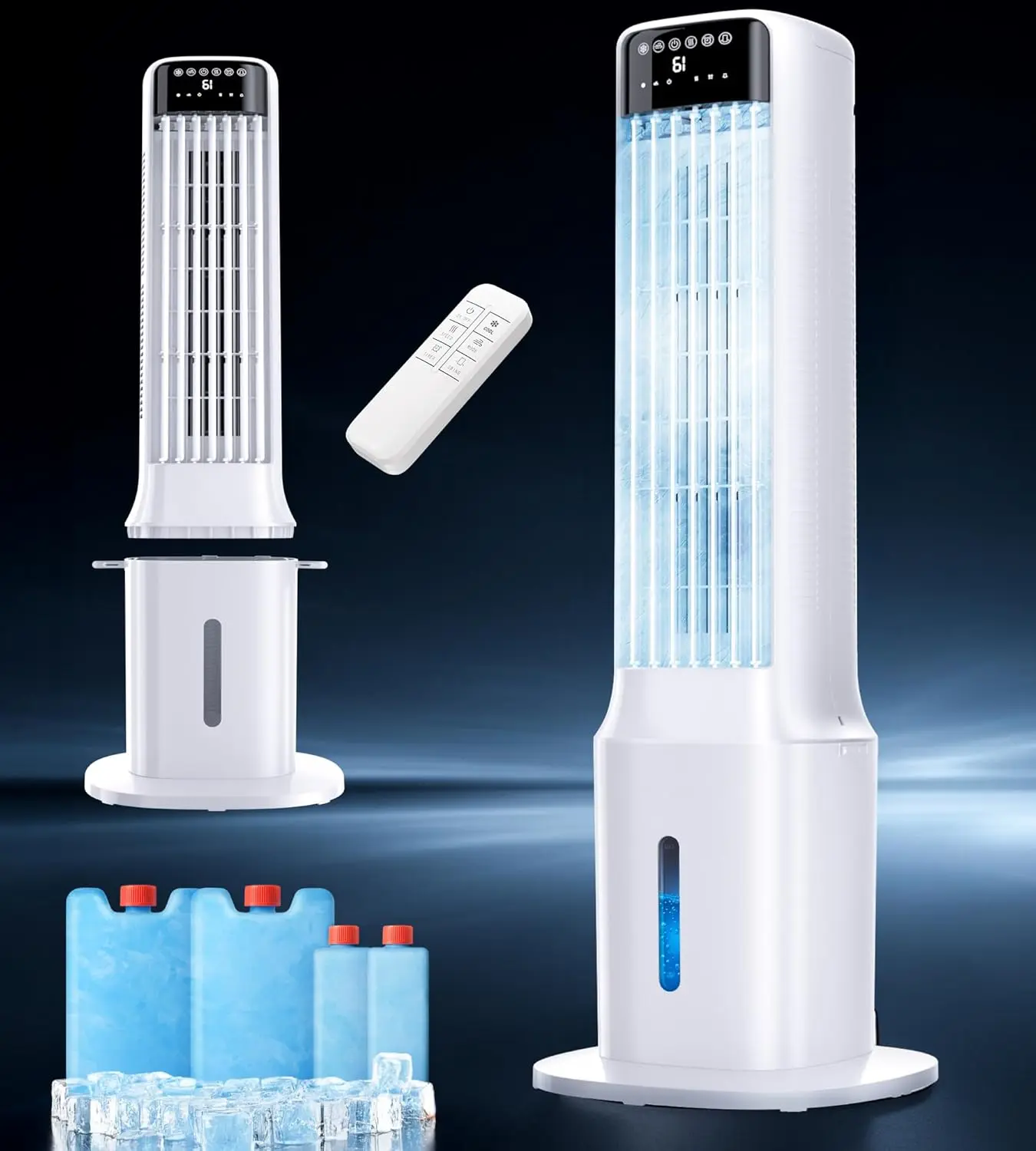 Swamp Cooler Air Conditioner, Evaporative Air Coolers with 120° Oscillating, Windowless Portable Cooling Fan
Swamp Cooler Air Conditioner, Evaporative Air Coolers with 120° Oscillating, Windowless Portable Cooling Fan