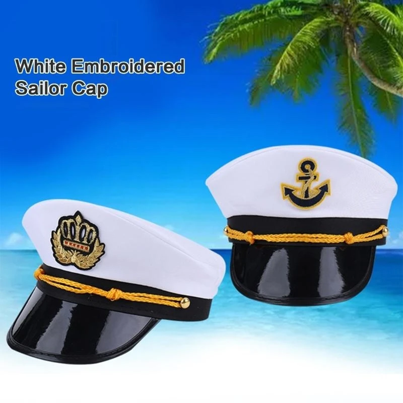 652F Nautically Hat Fashion Sailors Hat Adjustable Hat Embroidered Anchors Unisex Hat for Outdoor Activity
652F Nautically Hat Fashion Sailors Hat Adjustable Hat Embroidered Anchors Unisex Hat for Outdoor Activity