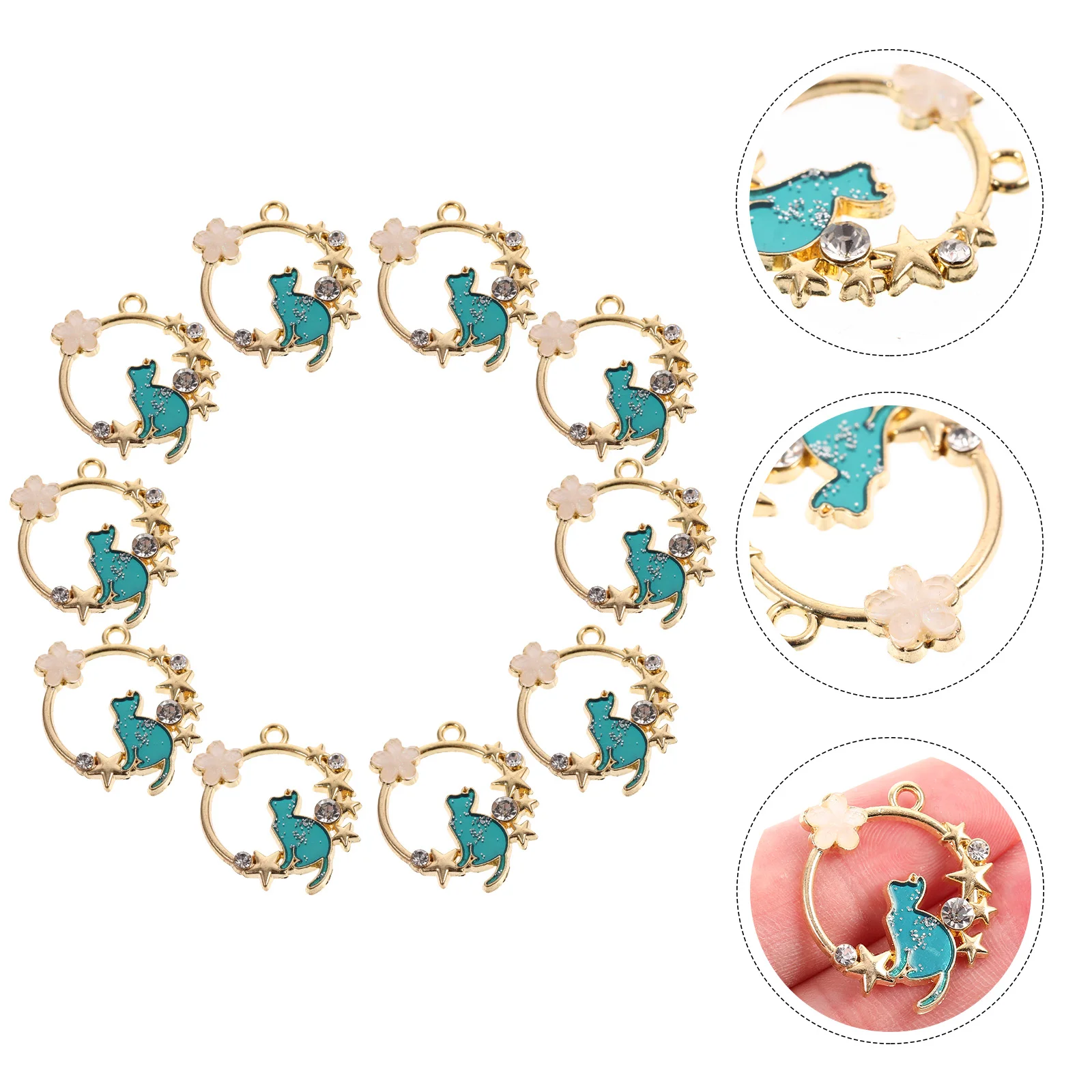10 Pcs Wreath Cat Pendant Necklace Charms Pendants Bracelet Decor Jewelry Making Alloy Adorable Shape for decorative
10 Pcs Wreath Cat Pendant Necklace Charms Pendants Bracelet Decor Jewelry Making Alloy Adorable Shape for decorative