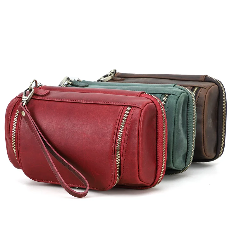 Crazy Horse Leather Power Cord Bag Multi Layer Outdoor Portable Zipper Handheld Data Cable Storage Bag
Crazy Horse Leather Power Cord Bag Multi Layer Outdoor Portable Zipper Handheld Data Cable Storage Bag