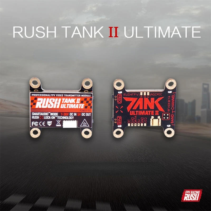 RUSHFPV RUSH Tank II Ultimate VTX 5,8G 48CH RaceBand Pitmode 25mW 200mW 500mW 800mW регулируемый FPV VTX 2-8S для Дронов FPV
RUSHFPV RUSH Tank II Ultimate VTX 5,8G 48CH RaceBand Pitmode 25mW 200mW 500mW 800mW регулируемый FPV VTX 2-8S для Дронов FPV