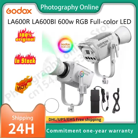 Godox LA600R LA600BI 600w RGB Full-color LED COB Video Light supports multiple modes such as HSI/RGBW/GEL/FX