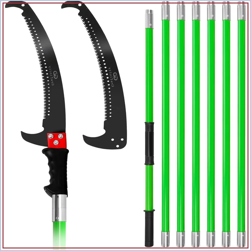 27 ft Manual Pole Saw, Extendable Tree Trimmer, Sharp Steel Blade, Garden Pruning for Palms and Shrubs
27 ft Manual Pole Saw, Extendable Tree Trimmer, Sharp Steel Blade, Garden Pruning for Palms and Shrubs