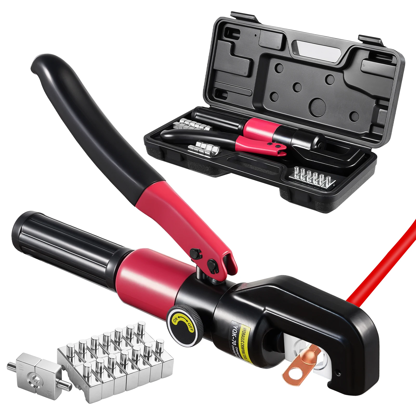 4-70mm² Hydraulic Crimping Pliers YQK 70 8T Pressure Cable Terminal Tool for Home DIY Wire Lug Crimper Heavy Duty
4-70mm² Hydraulic Crimping Pliers YQK 70 8T Pressure Cable Terminal Tool for Home DIY Wire Lug Crimper Heavy Duty