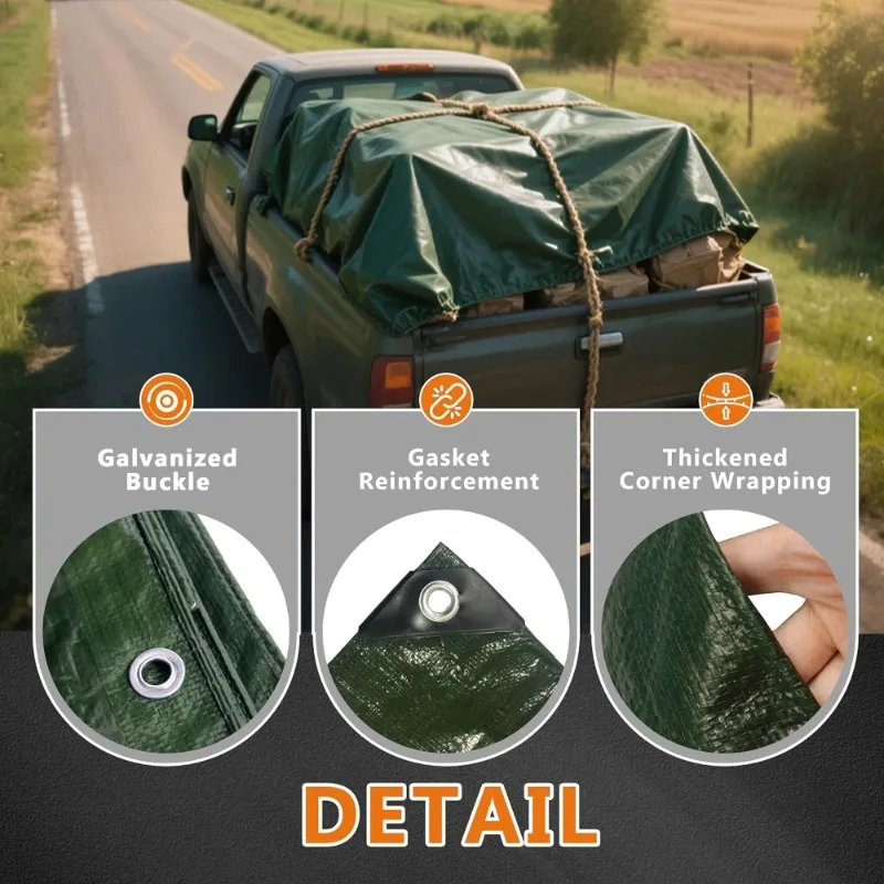 Heavy Duty Waterproof Tarp Cover 9 Mil Thick UV Resistant Reinforced Edges Grommets Outdoor Military Green 16x24 Feet
Heavy Duty Waterproof Tarp Cover 9 Mil Thick UV Resistant Reinforced Edges Grommets Outdoor Military Green 16x24 Feet