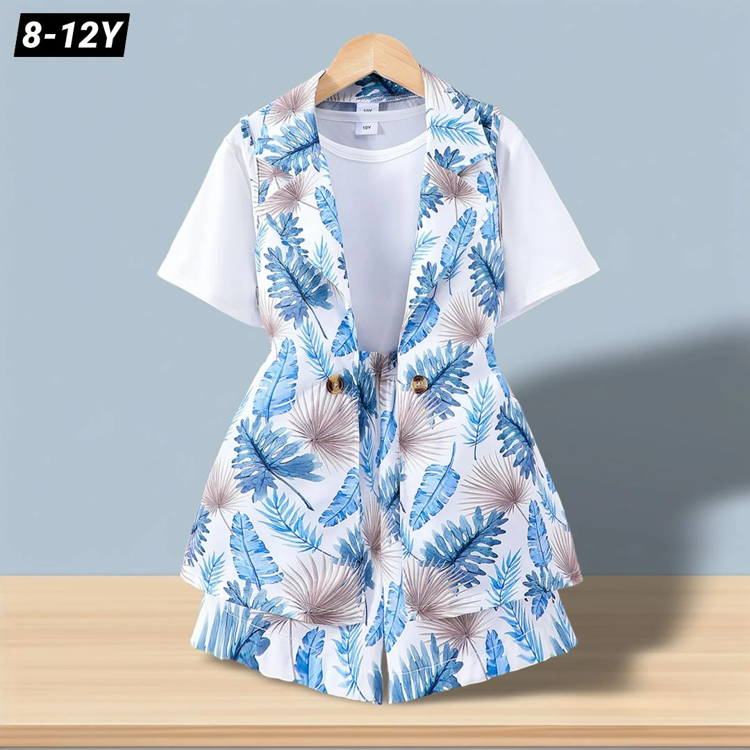 2024 Summer Kids Girls Clothing Set 3 Pcs Children's Outfits T-shirt+short Pants+coat Casual Pattern Children Outfits Soft
2024 Summer Kids Girls Clothing Set 3 Pcs Children's Outfits T-shirt+short Pants+coat Casual Pattern Children Outfits Soft