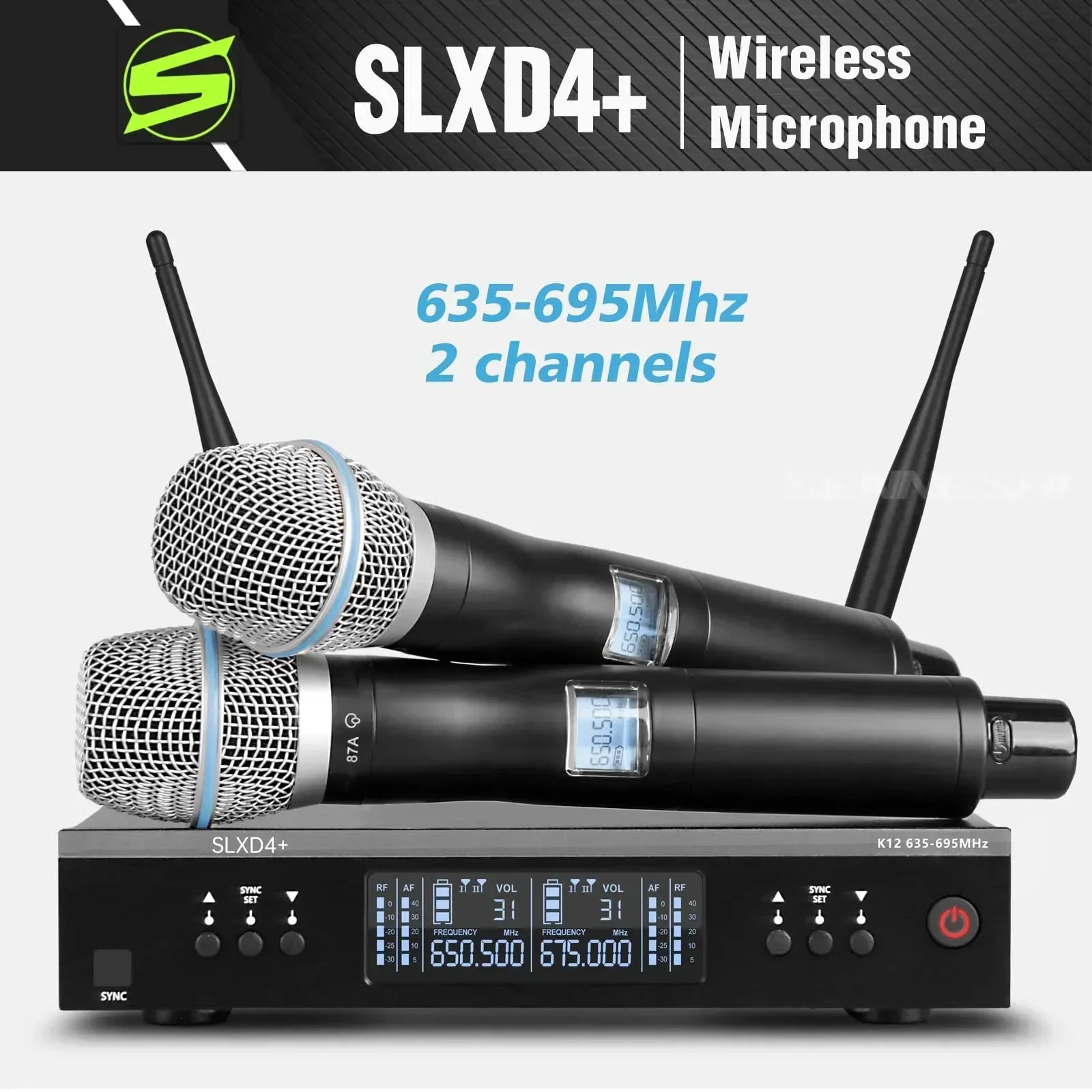 Профессиональный двойной беспроводной микрофон SLXD4, двухканальный УВЧ караоке, металлический ручной
Профессиональный двойной беспроводной микрофон SLXD4, двухканальный УВЧ караоке, металлический ручной