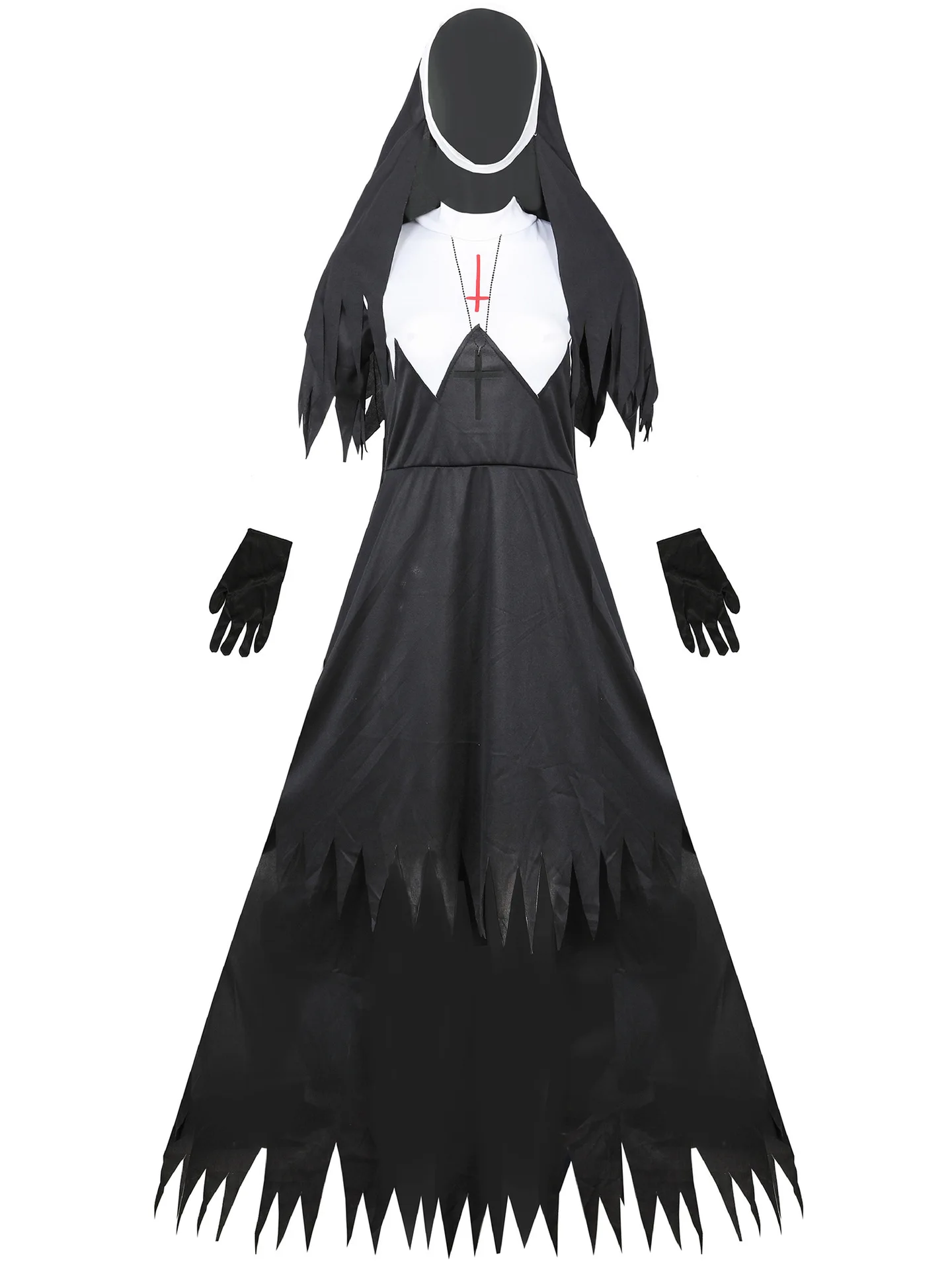 Halloween Zombie Nun Witch Costume Women's Traditional Chinese Stage Performance Clothing Zombie Nun Outfit for Women
Halloween Zombie Nun Witch Costume Women's Traditional Chinese Stage Performance Clothing Zombie Nun Outfit for Women