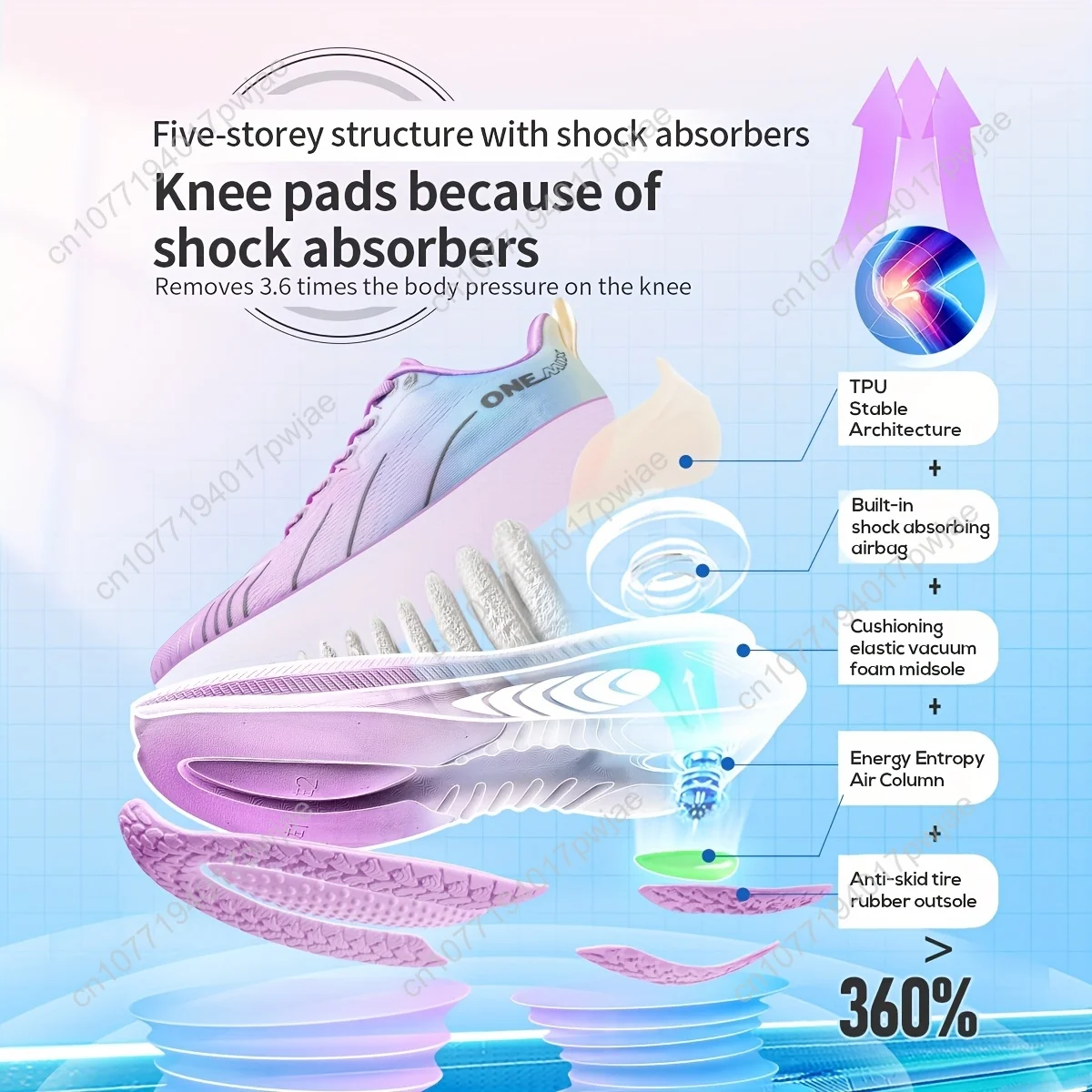 Shock-absorbing Rebound Sneakers, Featuring Breathable Mesh and Non-slip Rubber Soles, with Knee Support to Reduce Pressure, Ide
Shock-absorbing Rebound Sneakers, Featuring Breathable Mesh and Non-slip Rubber Soles, with Knee Support to Reduce Pressure, Ide