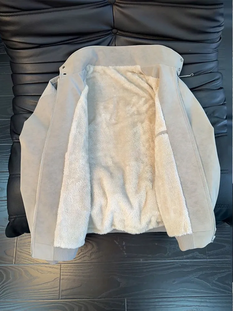 Мужская зимняя куртка из искусственной кожи American Sle Dyed с воротником-стойкой, утепленная, с хлопковым флисовым подкладом, повседневная теплая куртка
Мужская зимняя куртка из искусственной кожи American Sle Dyed с воротником-стойкой, утепленная, с хлопковым флисовым подкладом, повседневная теплая куртка