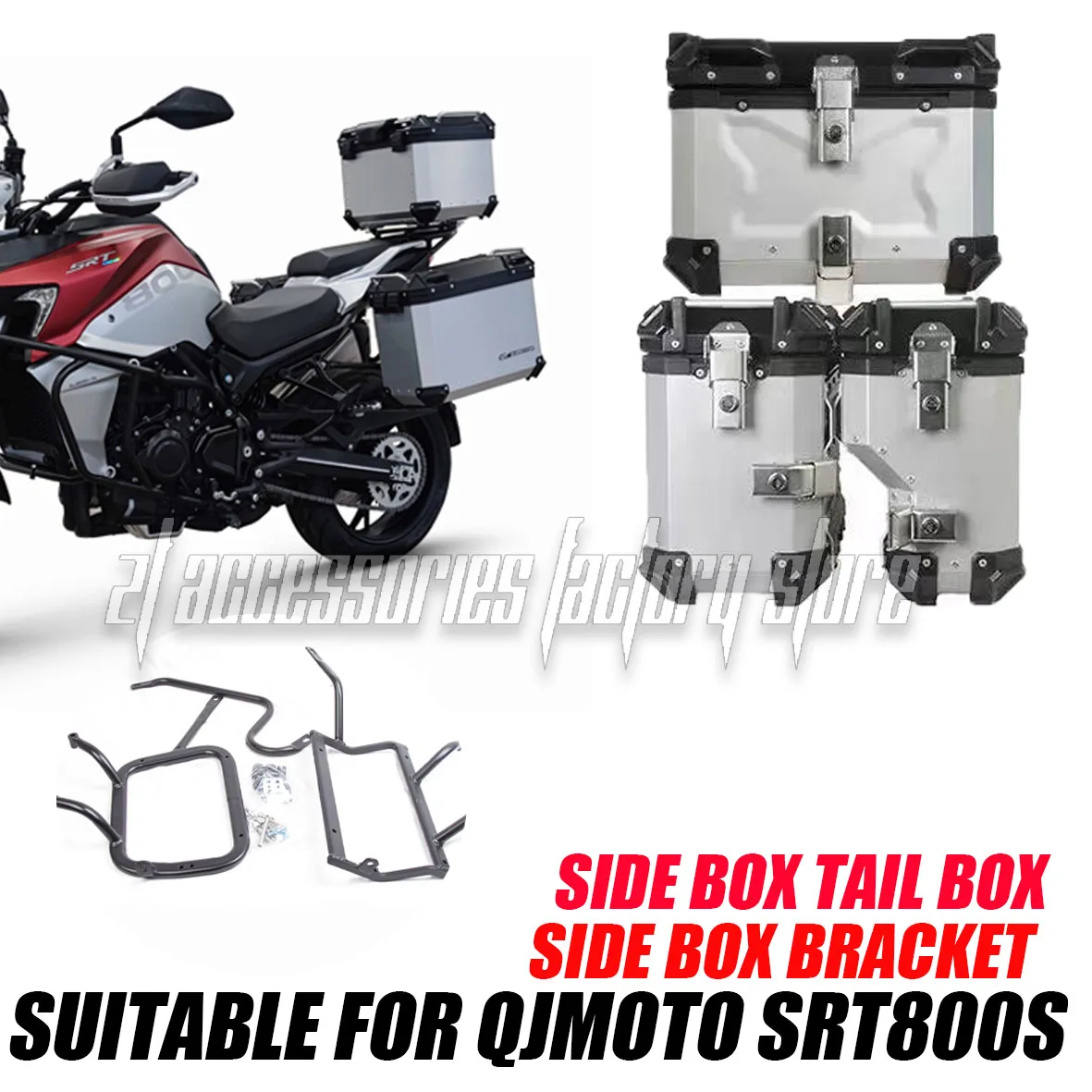 Motorcycle Trunk Side Luggage Rack Frame Rear Helmet Top Box Bracket Suitable for QJMOTO SRT800SX SRT800SX SRT800SX