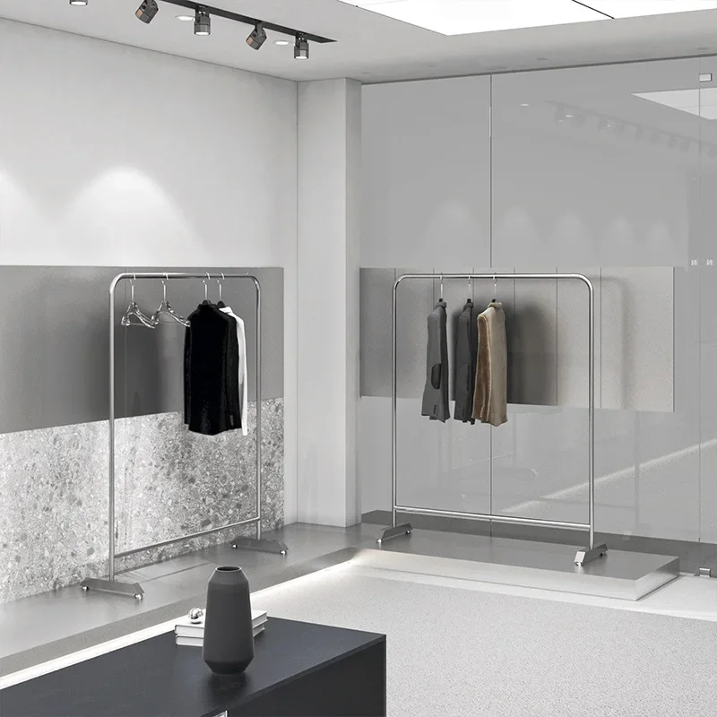 Factory New Hanging Hanger Clothing Display Rack Floor-to-ceiling Clothes Rod Stainless Steel Display Rack Middle Island Rack
Factory New Hanging Hanger Clothing Display Rack Floor-to-ceiling Clothes Rod Stainless Steel Display Rack Middle Island Rack