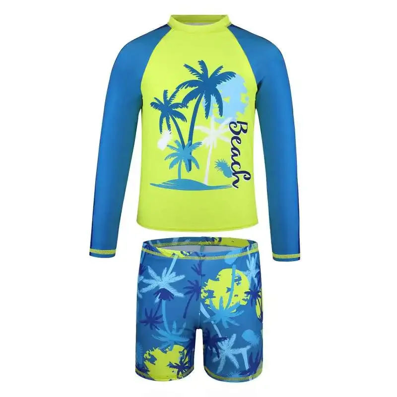 Children Boys Swimwear Summer Cartoon UV Protection Long Sleeves T-shirts With Shorts Sets for Kids Outdoor Beach Pools
Children Boys Swimwear Summer Cartoon UV Protection Long Sleeves T-shirts With Shorts Sets for Kids Outdoor Beach Pools