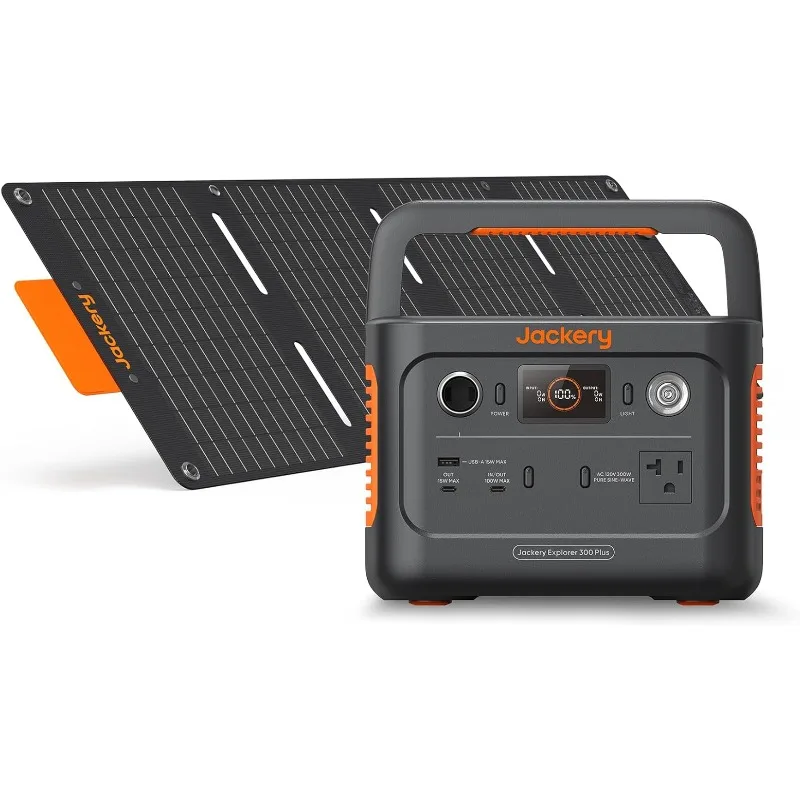 Solar Generator 300 Plus Portable Power Station with 40W Book-sized Solar Panel, Outdoors, Camping, Traveling, and Emergencies
Solar Generator 300 Plus Portable Power Station with 40W Book-sized Solar Panel, Outdoors, Camping, Traveling, and Emergencies
