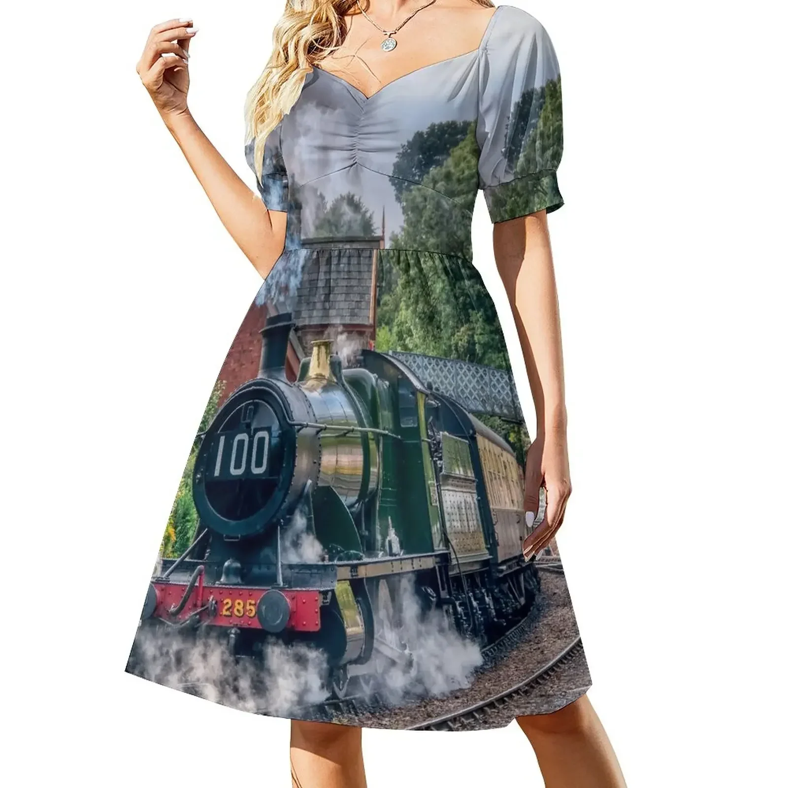 Great Western Railway Engine 2857 - 100th Birthday Short-Sleeved Dress Woman clothes Female dress women dress
Great Western Railway Engine 2857 - 100th Birthday Short-Sleeved Dress Woman clothes Female dress women dress