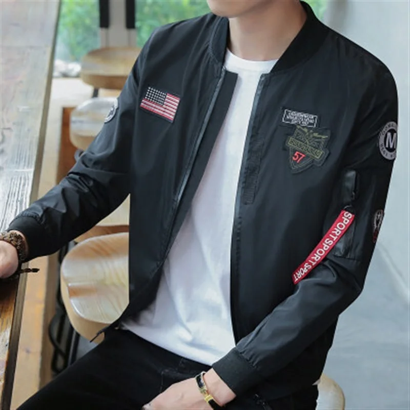 Spring Autumn Men's Breathable Trendy Thin Baseball Jacket Youth Slim Fit Outerwear Black Polyester Polyester Youth Fashion
Spring Autumn Men's Breathable Trendy Thin Baseball Jacket Youth Slim Fit Outerwear Black Polyester Polyester Youth Fashion