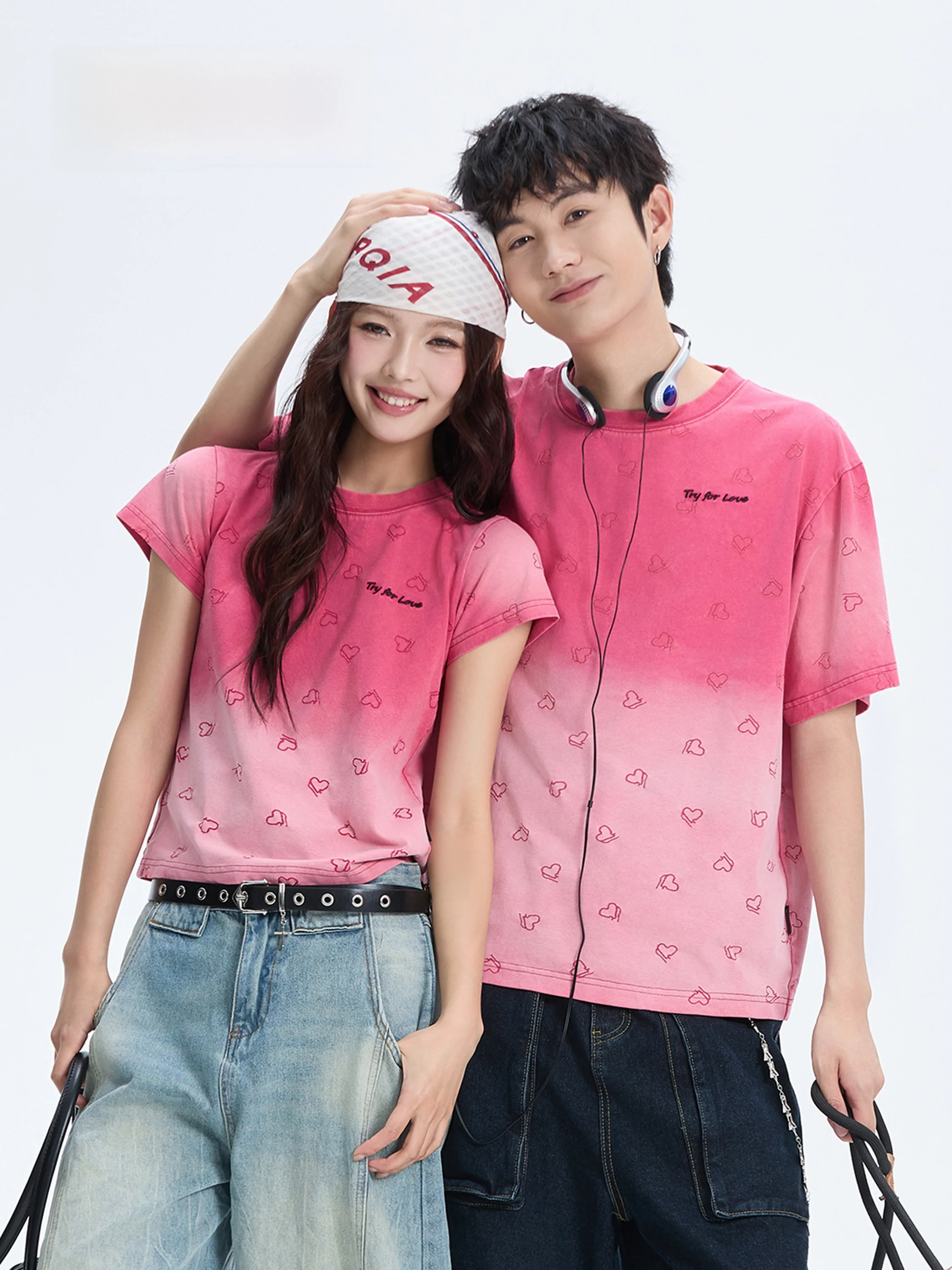 Couple's Love Embroidery Short Sleeve T-Shirt Casual Slim Fit Summer New Style Men's Women's Cotton Comfortable Breathable
Couple's Love Embroidery Short Sleeve T-Shirt Casual Slim Fit Summer New Style Men's Women's Cotton Comfortable Breathable