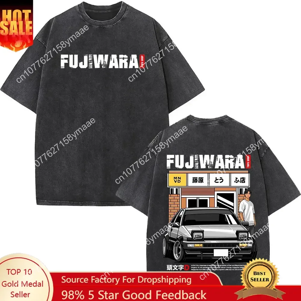 Washed Vintage Short Sleeve T-shirt Anime Initial D Drift AE86 Racing Car T Shirt Takumi Fujiwara R34 Skyline GTR JDM T-shirts
Washed Vintage Short Sleeve T-shirt Anime Initial D Drift AE86 Racing Car T Shirt Takumi Fujiwara R34 Skyline GTR JDM T-shirts