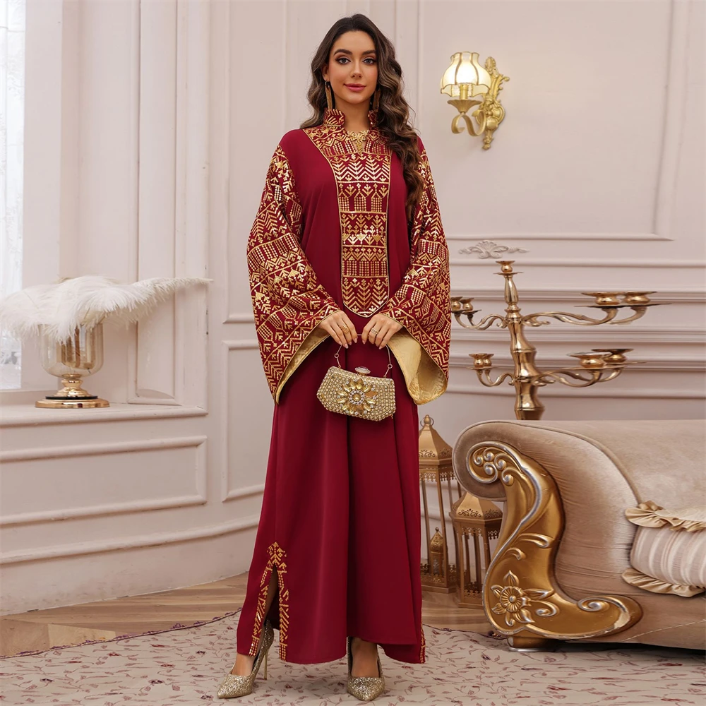 Dress for Women, Sequins Decorations Evening Party Ramadan Eid Dubai Abaya Dress, Hijabi Islamic Clothing 
Dress for Women, Sequins Decorations Evening Party Ramadan Eid Dubai Abaya Dress, Hijabi Islamic Clothing