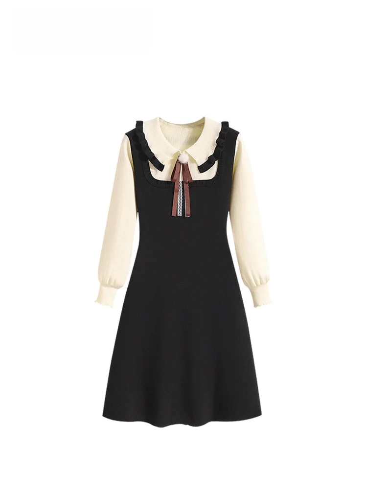 CaraCLUB plus Size Doll Collar Long Sleeve Dress Women Spring Hide Meat Slimming Loose Skirt Sweet Style High Waist A-Line Dress
CaraCLUB plus Size Doll Collar Long Sleeve Dress Women Spring Hide Meat Slimming Loose Skirt Sweet Style High Waist A-Line Dress