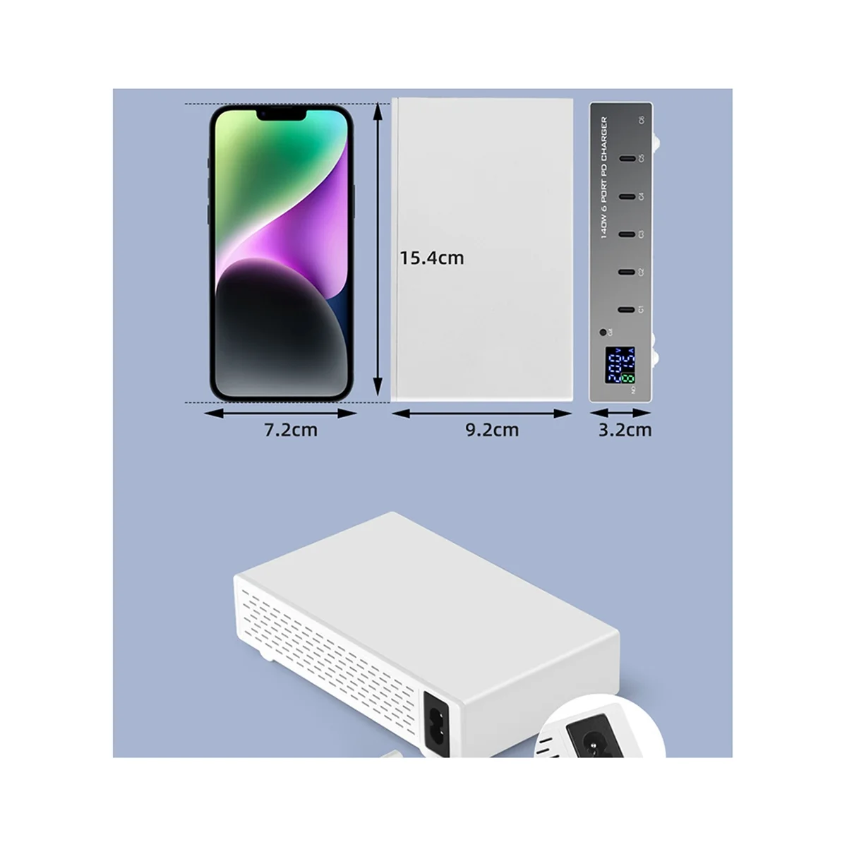 Quick Charge 140W 6 in 1 PD Charger Quick Charge 3.0 USB C Fast Charger Station Charging for Laptop Type C 30W EU Plug
Quick Charge 140W 6 in 1 PD Charger Quick Charge 3.0 USB C Fast Charger Station Charging for Laptop Type C 30W EU Plug