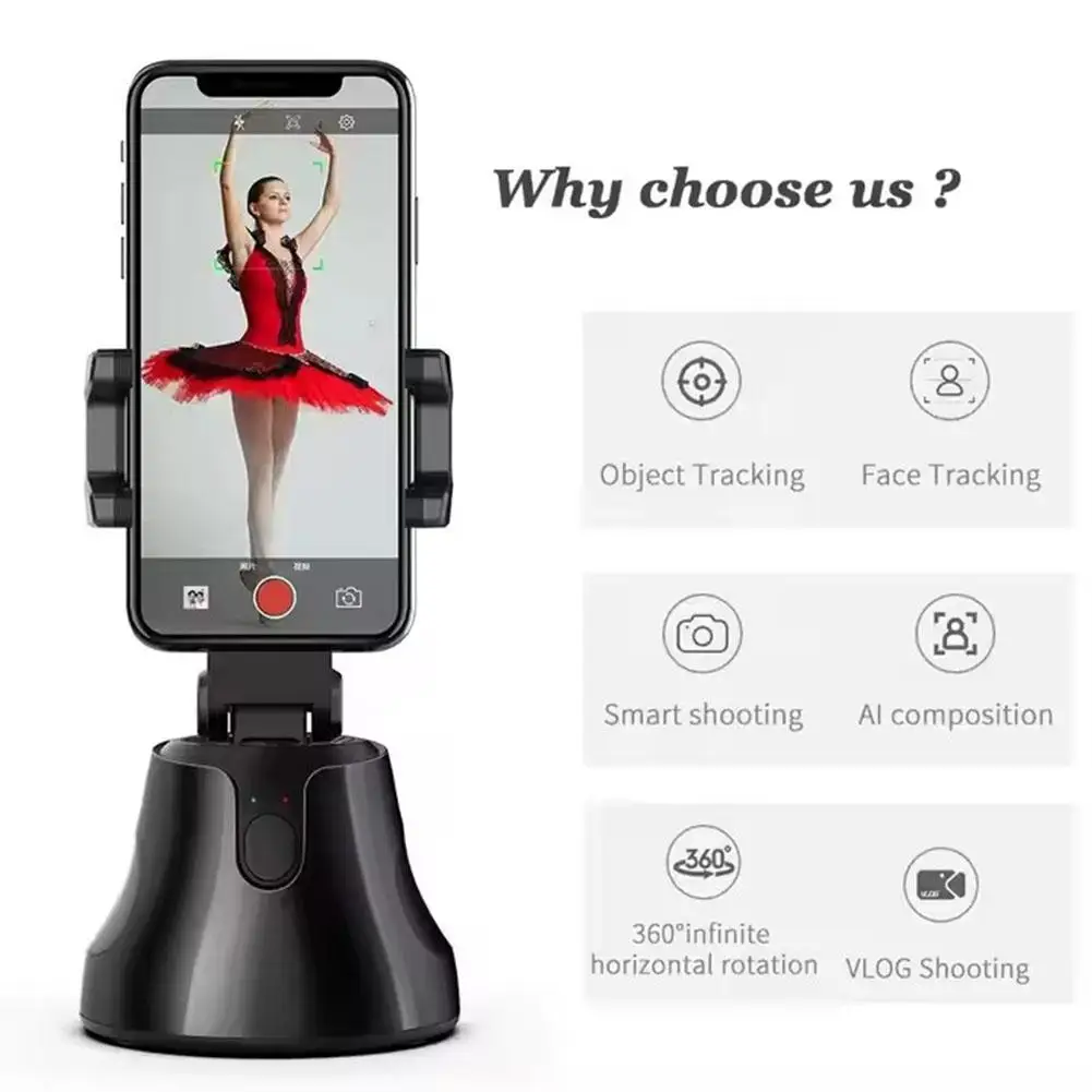 Gimbal Intelligent AI Face Recognition 360 Degree Anti-shake Selfie Office Follow Supply Shooter Holder Phone Panorama Live Q0U4
Gimbal Intelligent AI Face Recognition 360 Degree Anti-shake Selfie Office Follow Supply Shooter Holder Phone Panorama Live Q0U4