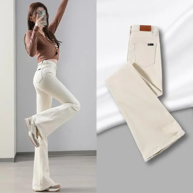 Streetwear Fashion Women Flare Jeans Spring Autumn High Waist Full Length Pants Button Office Casual Wide Leg Trousers N115
Streetwear Fashion Women Flare Jeans Spring Autumn High Waist Full Length Pants Button Office Casual Wide Leg Trousers N115