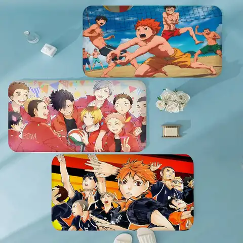 Haikyuu Anime Kitchen Mat Washable Non-Slip Living Room Sofa Chairs Area Mat Kitchen Toilet Rug
