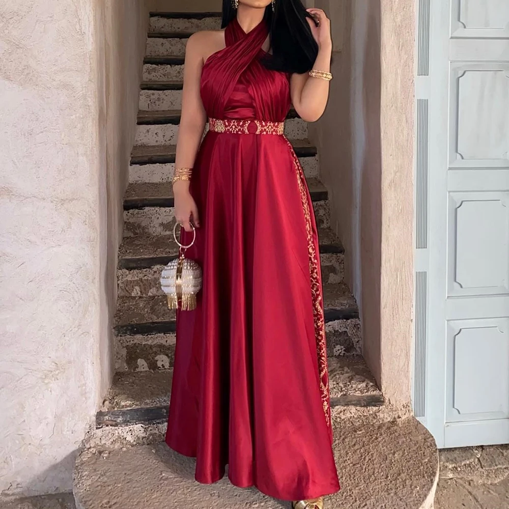 CustomizedExquisite A-Line Satin Evening Dress High Quality Halter Sleeveless Floor Length vestidos de fiesta Custom Made
CustomizedExquisite A-Line Satin Evening Dress High Quality Halter Sleeveless Floor Length vestidos de fiesta Custom Made
