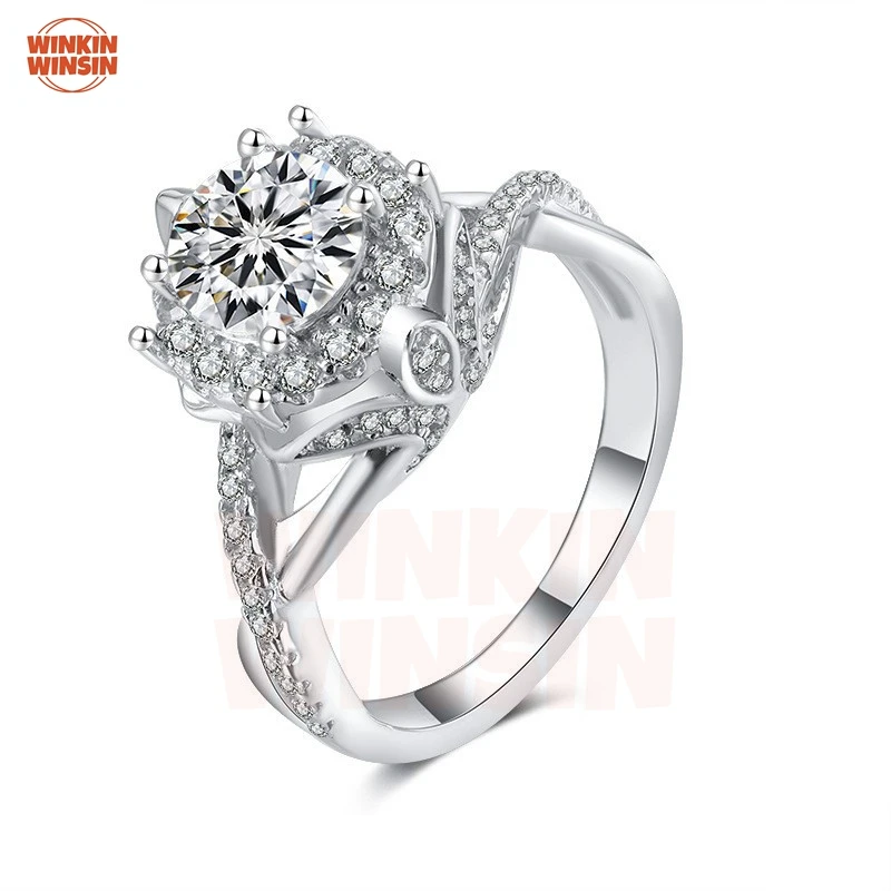 Winkin Winsin D-color moissanite ring, 1-carat s925 sterling silver wedding ring, diamond engagement ring
Winkin Winsin D-color moissanite ring, 1-carat s925 sterling silver wedding ring, diamond engagement ring