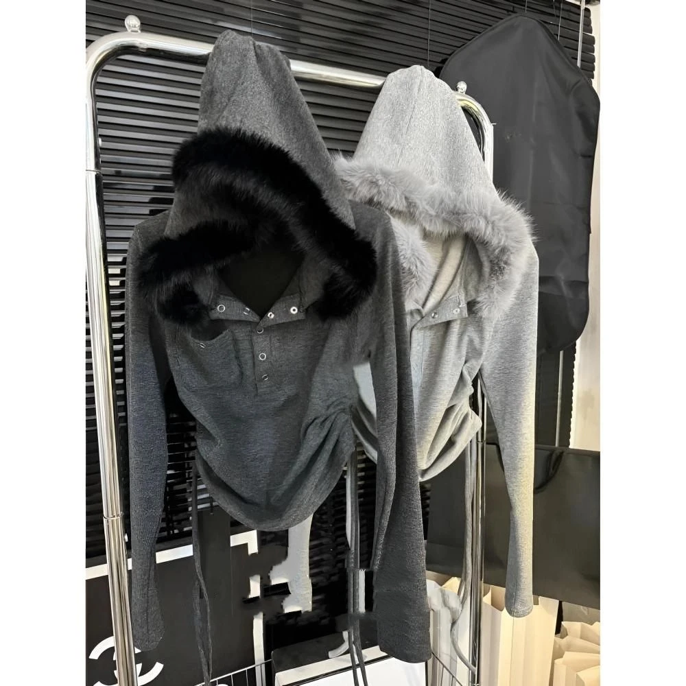 Японские модные толстовки в стиле Харадзюку, готические пальто с принтом, куртки, субкультура, винтажная женская повседневная одежда с капюшоном из искусственного меха Y2k
Японские модные толстовки в стиле Харадзюку, готические пальто с принтом, куртки, субкультура, винтажная женская повседневная одежда с капюшоном из искусственного меха Y2k