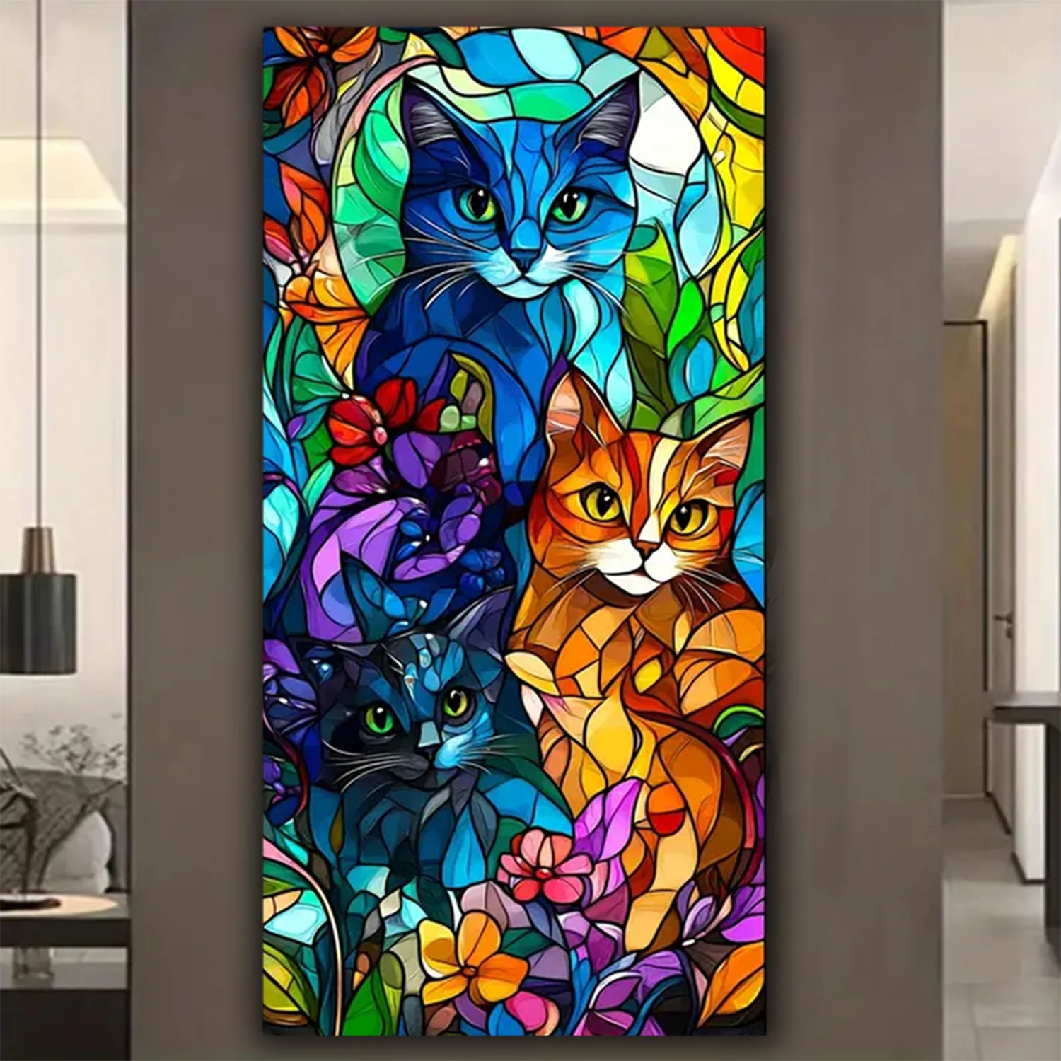 Витражи с кошками, алмазная живопись, большой размер, полный алмаз, художественная мозаика, вышивка, 5d, сделай сам, подарок ручной работы, животные, украшение дома,
Витражи с кошками, алмазная живопись, большой размер, полный алмаз, художественная мозаика, вышивка, 5d, сделай сам, подарок ручной работы, животные, украшение дома,